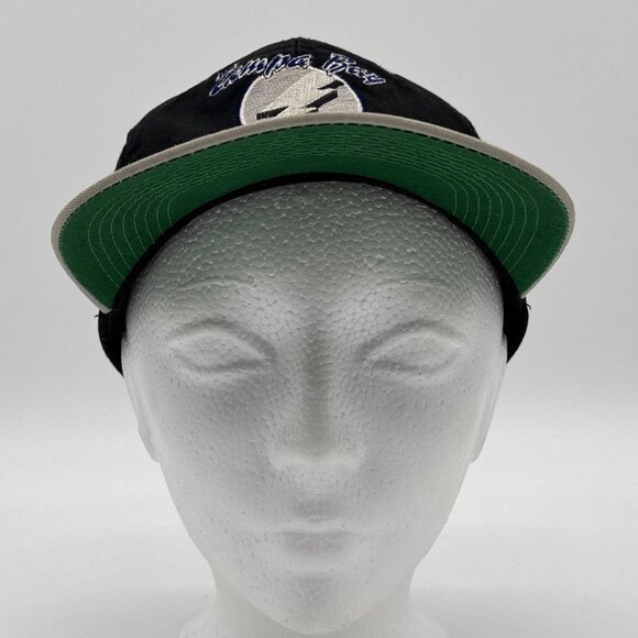 Vintage Tampa Bay Lightning Hat Cap Black/Gray Early 1990s NHL Hockey - Picture 5 of 10